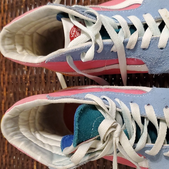 SZ. 8 1/2 WOMEN'S VANS SK8 MULTIBRIGHT 12  SUEDE SKATE BOARD SHOE - Picture 5 of 8